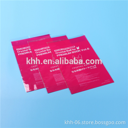 heat seal self adhesive plastic bag with header and adhesive strip closure